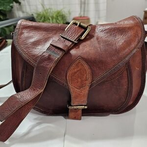 Satchel & Fable Leather Saddle Bag Crossbody | Boho Equestrian Satchel